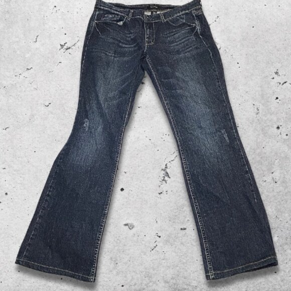 White House Black Market Bootcut Leg Jeans Mid-Rise Five Pockets Denim‎ Blue 14R - Picture 1 of 11